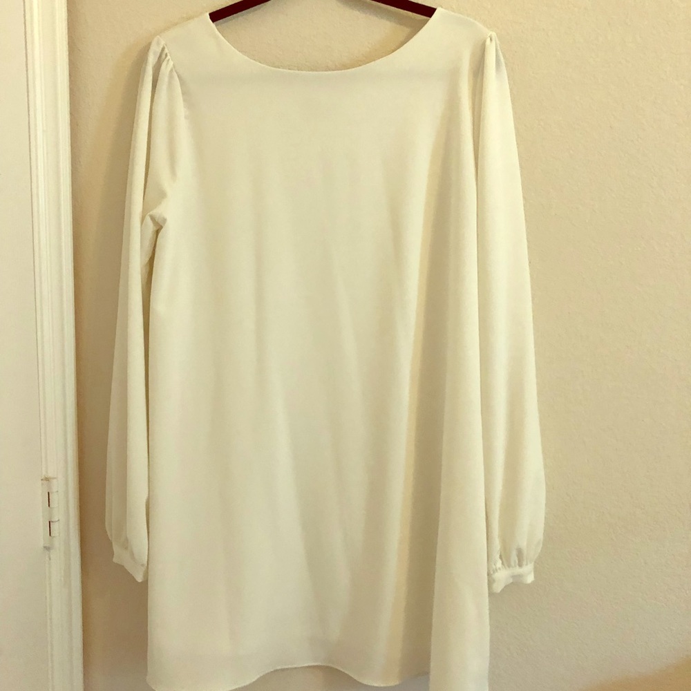 LuLu’s White Long Sleeve Dress